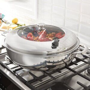 Vida Sana® 5-Ply Stainless Steel Cookware 16-Qt. Deep Casserole 5591